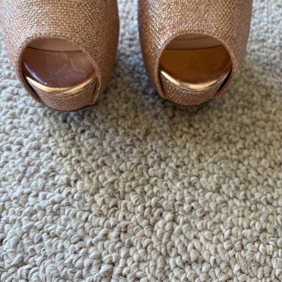 Dream Pairs Rose Gold High Heel Pumps | Size 6 | 5-Inch Heel | Ankle Strap - Picture 8 of 11